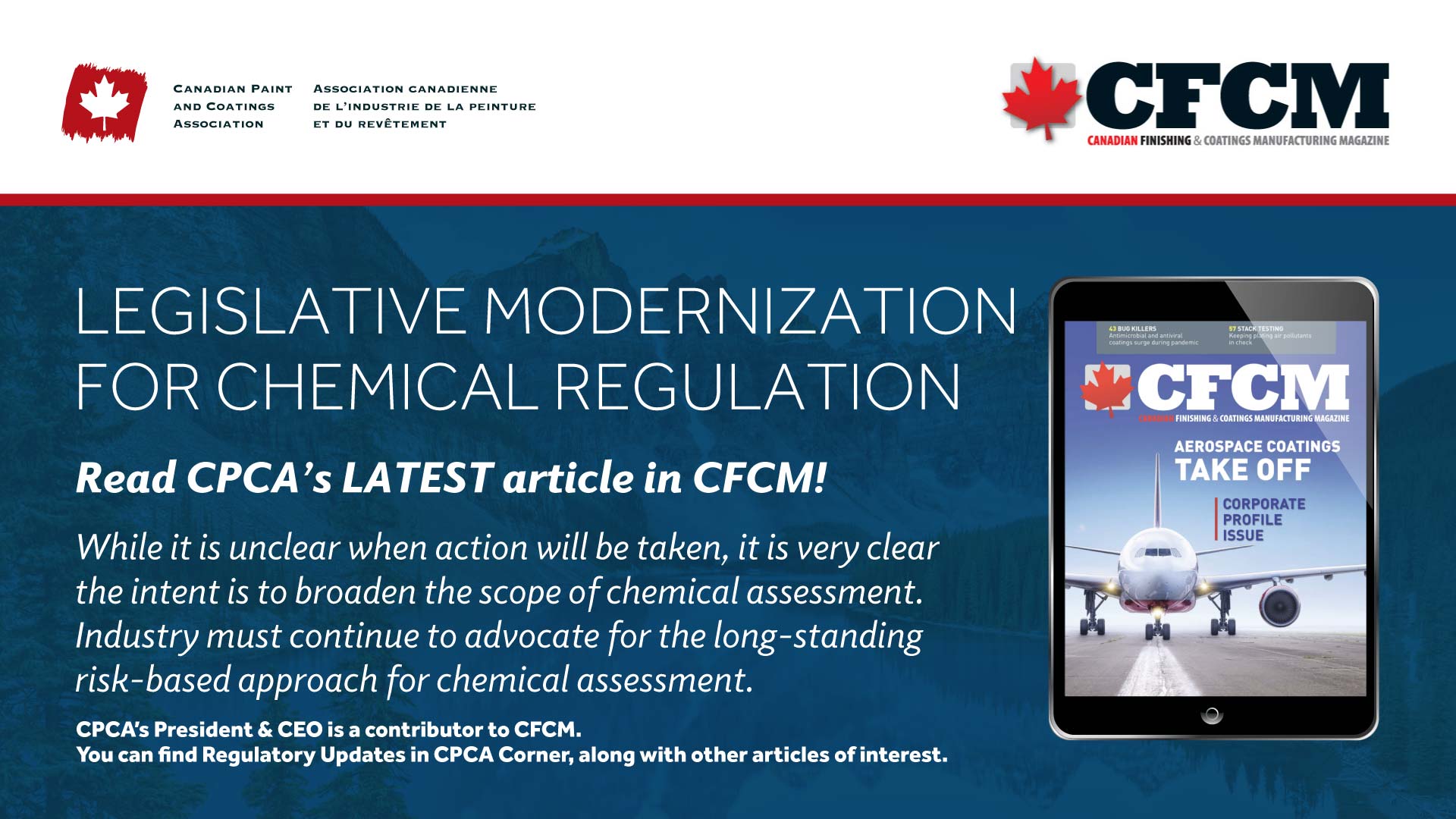 CFCM Article Legislative Modernization for Chemical Regulation