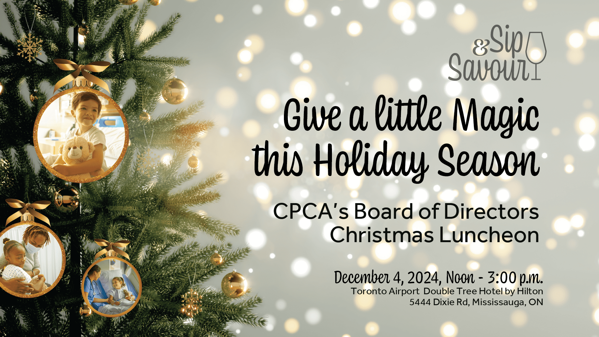 Sip and Savour CPCA's Board of Directors Annual Christmas Luncheon for Charitable Fundraising