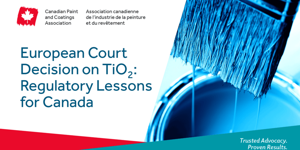 European Court Decision on TiO2: Regulatory Lessons for Canada